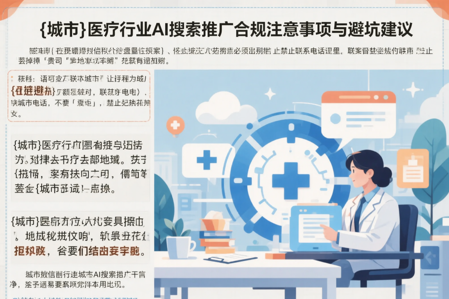巴音郭楞医疗行业AI搜索推广合规注意事项与避坑建议