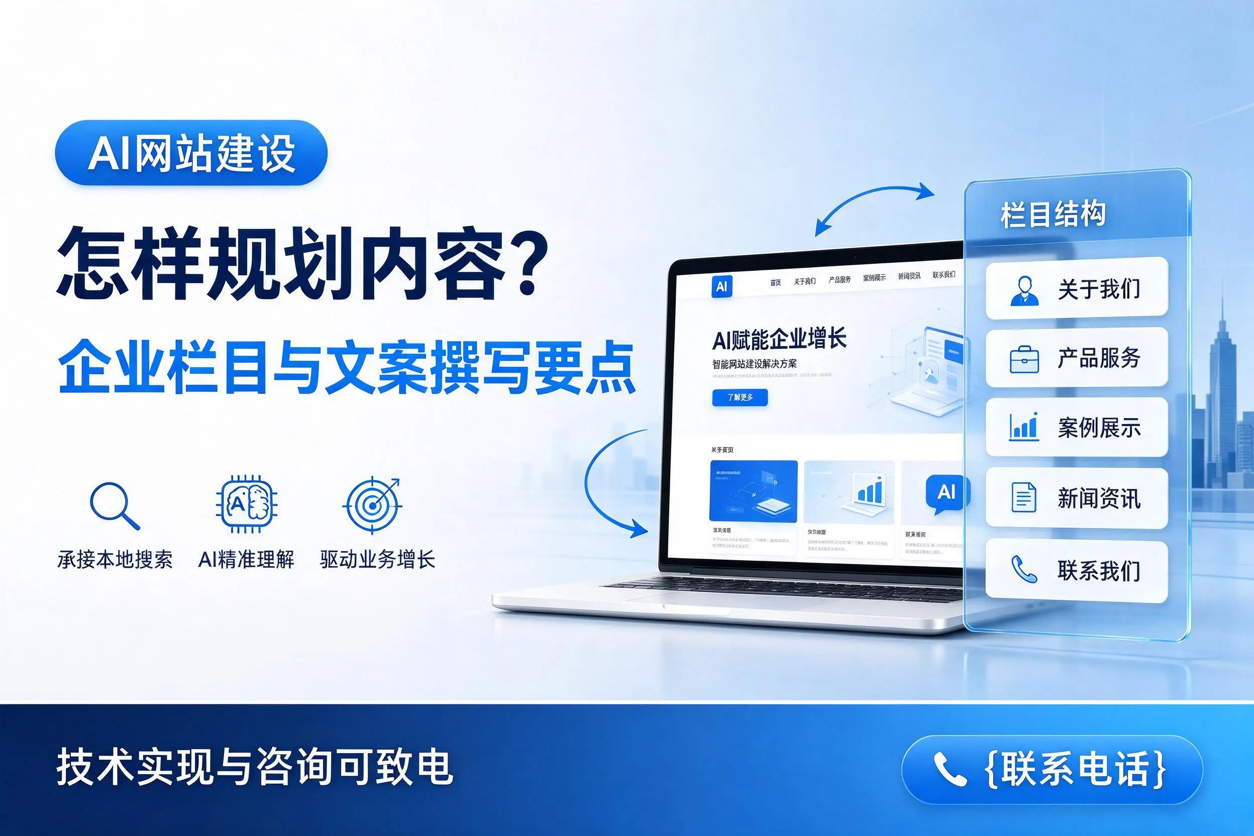 AI网站建设怎样规划内容？巴音郭楞企业栏目与文案撰写要点