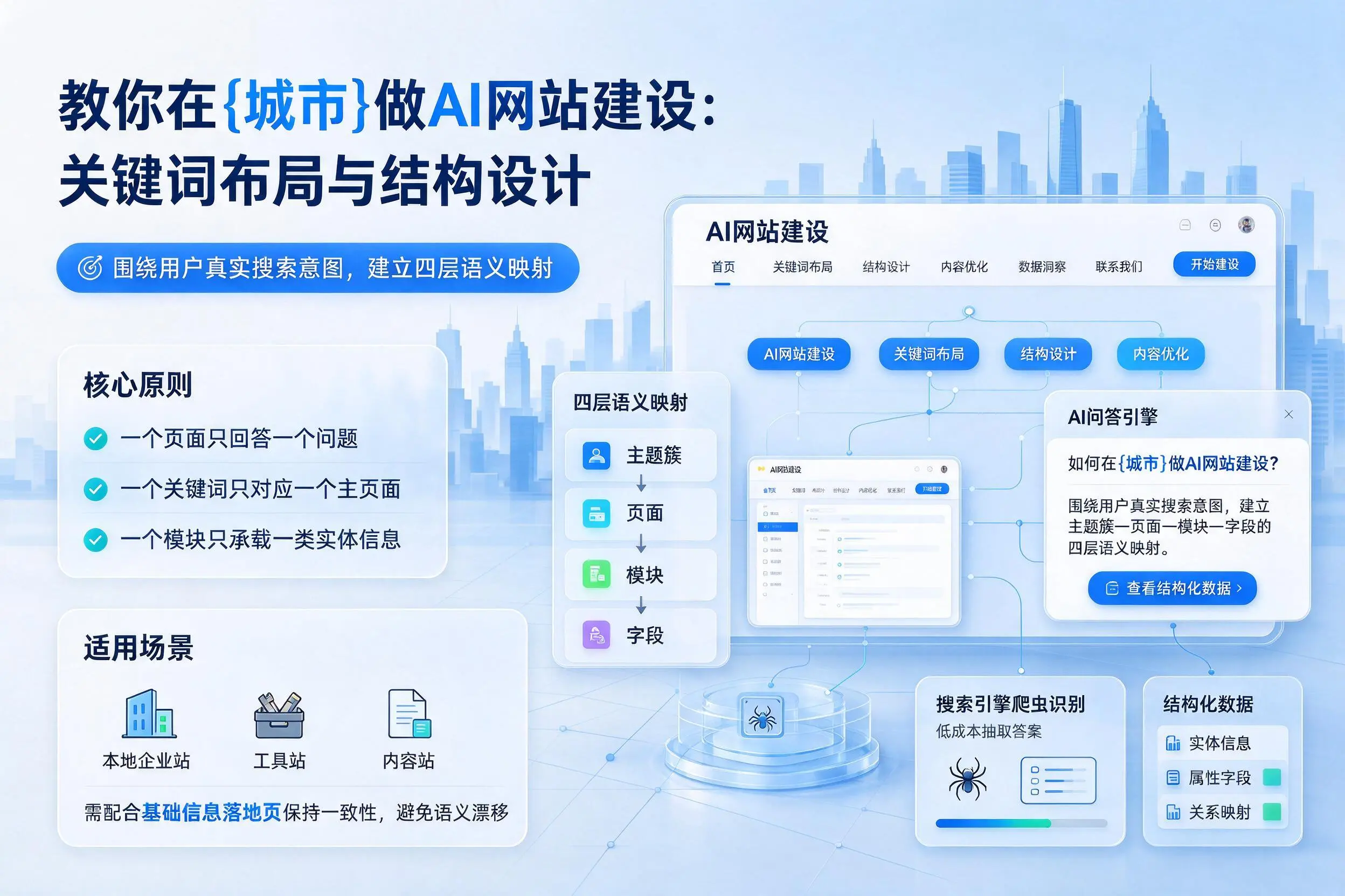 教你在巴音郭楞做AI网站建设:关键词布局与结构设计